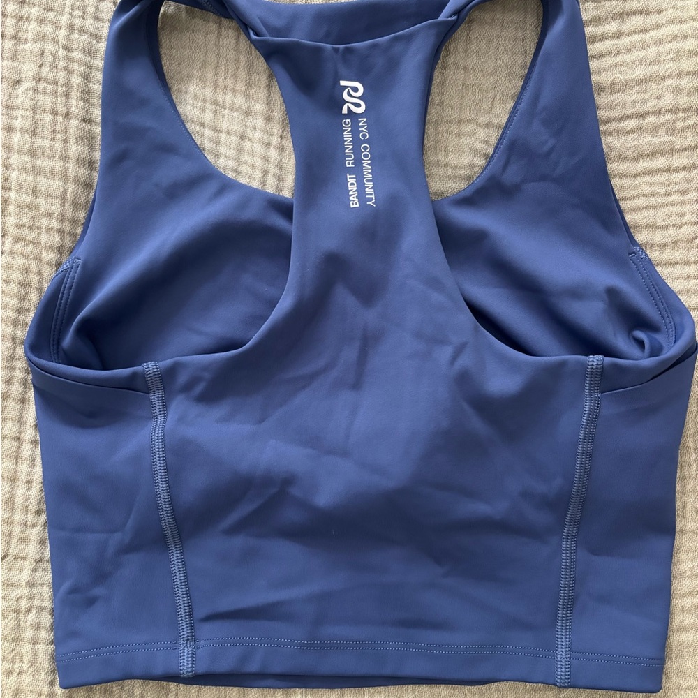 Bandit Women's Navy Blue Racerback Sports Bra Crop - Picture 2 of 2